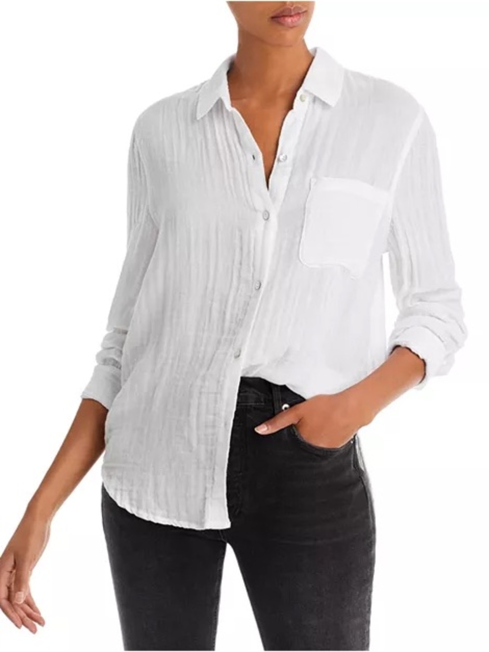 Rails Ellis Long Sleeve Gauze Shirt Button Down Button Cuffs Lightweight Small